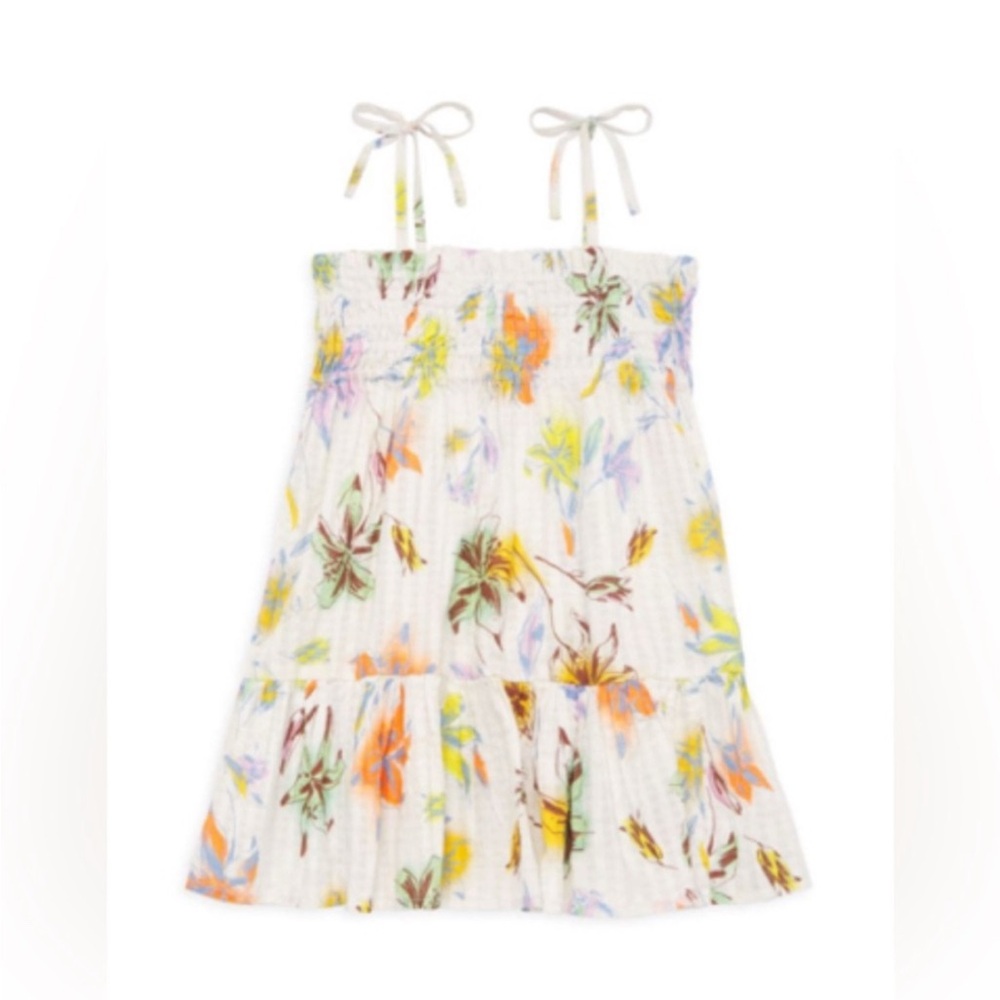 Floral Print Sundress with Tie Straps